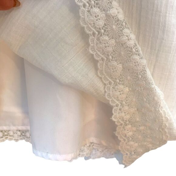 Jack by BB Dakota Dress- White Lace Trimmed Dress- Size Medium - Picture 6 of 9
